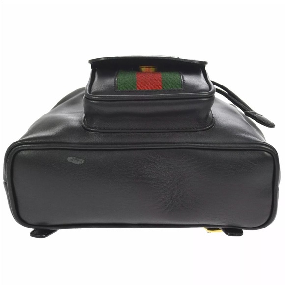 GUCCI Bamboo Shelly Line Backpack Italy Vintage - Picture 3 of 8